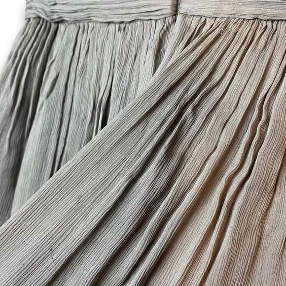 J. Crew Graphite Grey Taryn Silk Chiffon Strapless  Dress - Picture 9 of 12